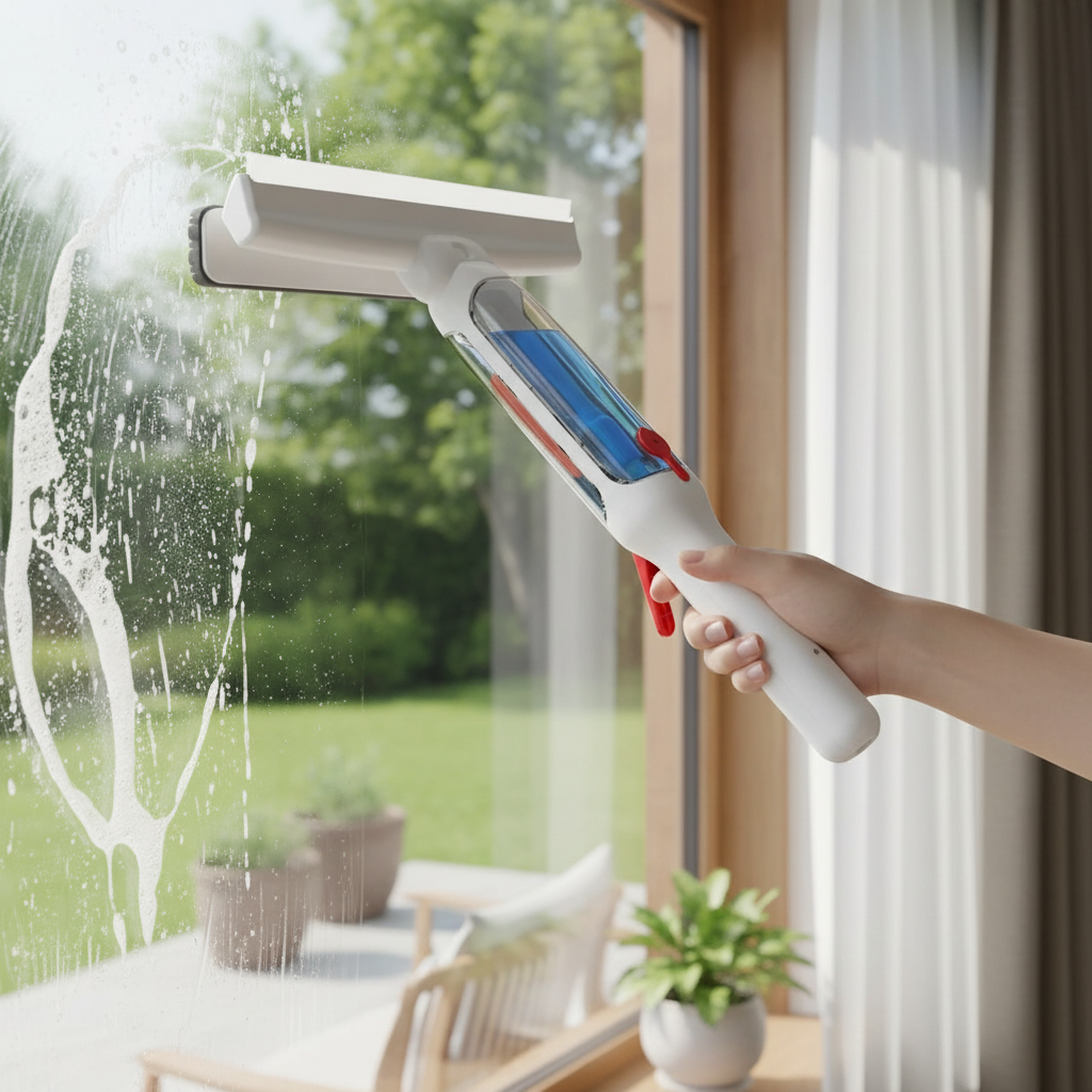 Telescopic Window Cleaner with Long Handle
