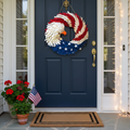 12" Patriotic Eagle Wreath Door Sign