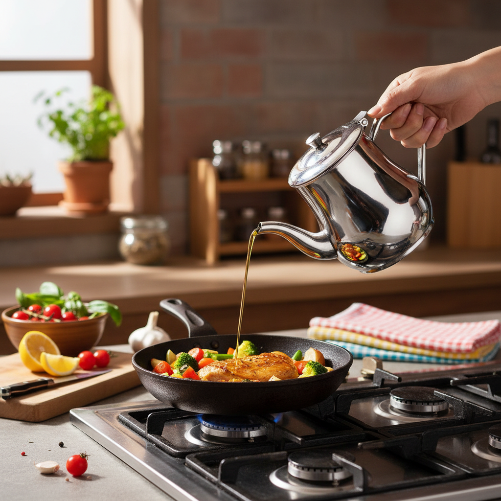 Bacon Grease Container with Mesh Strainer