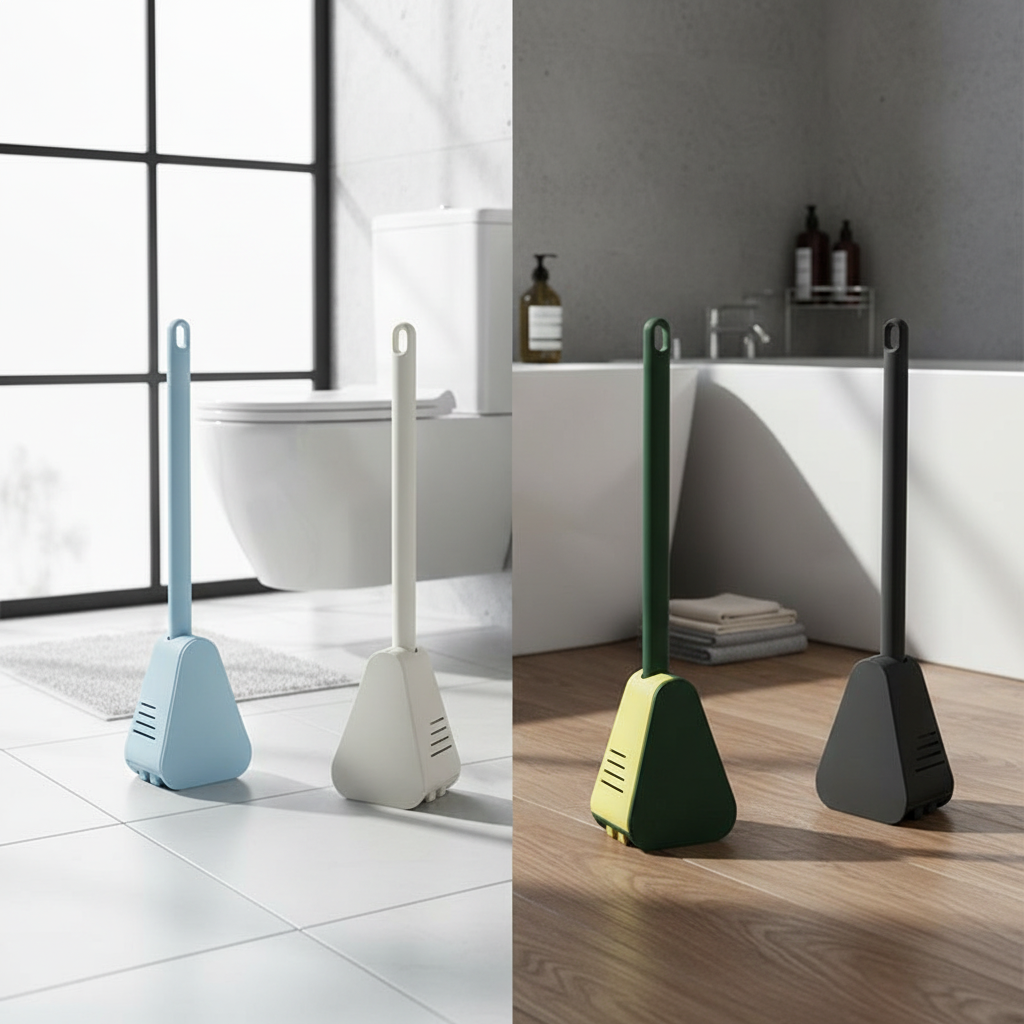Toilet Cleaning Brush with Wall Mount | AtlasBay