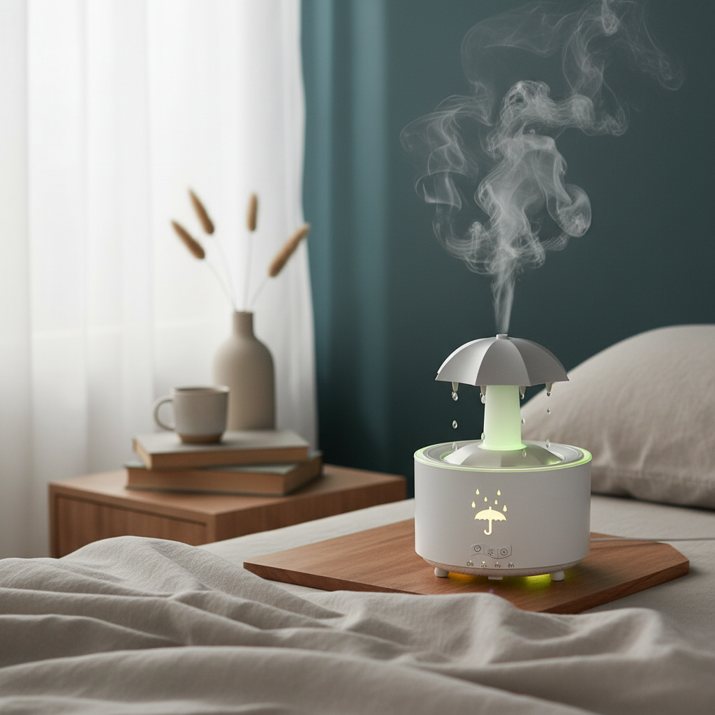 Ultrasonic Aromatherapy Humidifier with LED Light & Remote