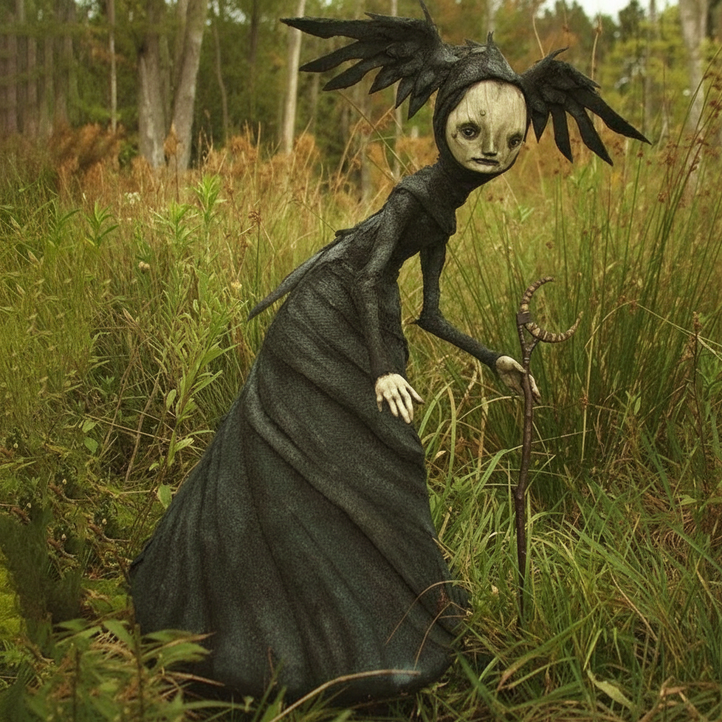 Creepy Witch Sculptures for Halloween Decor