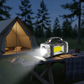LED Flashlight Torch with Power Bank & Solar Charging