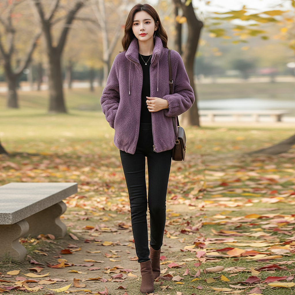 Fur High Collar Down Jacket | Oversized Winter Coat