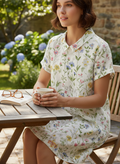 Women's Retro Floral Cotton Linen Casual Shirt