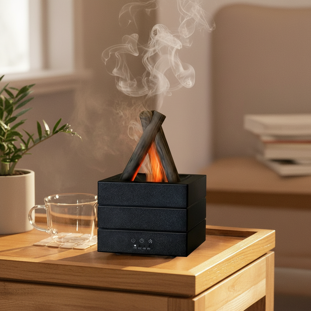 Flame Aroma Diffuser with LED Lighting & Humidifier
