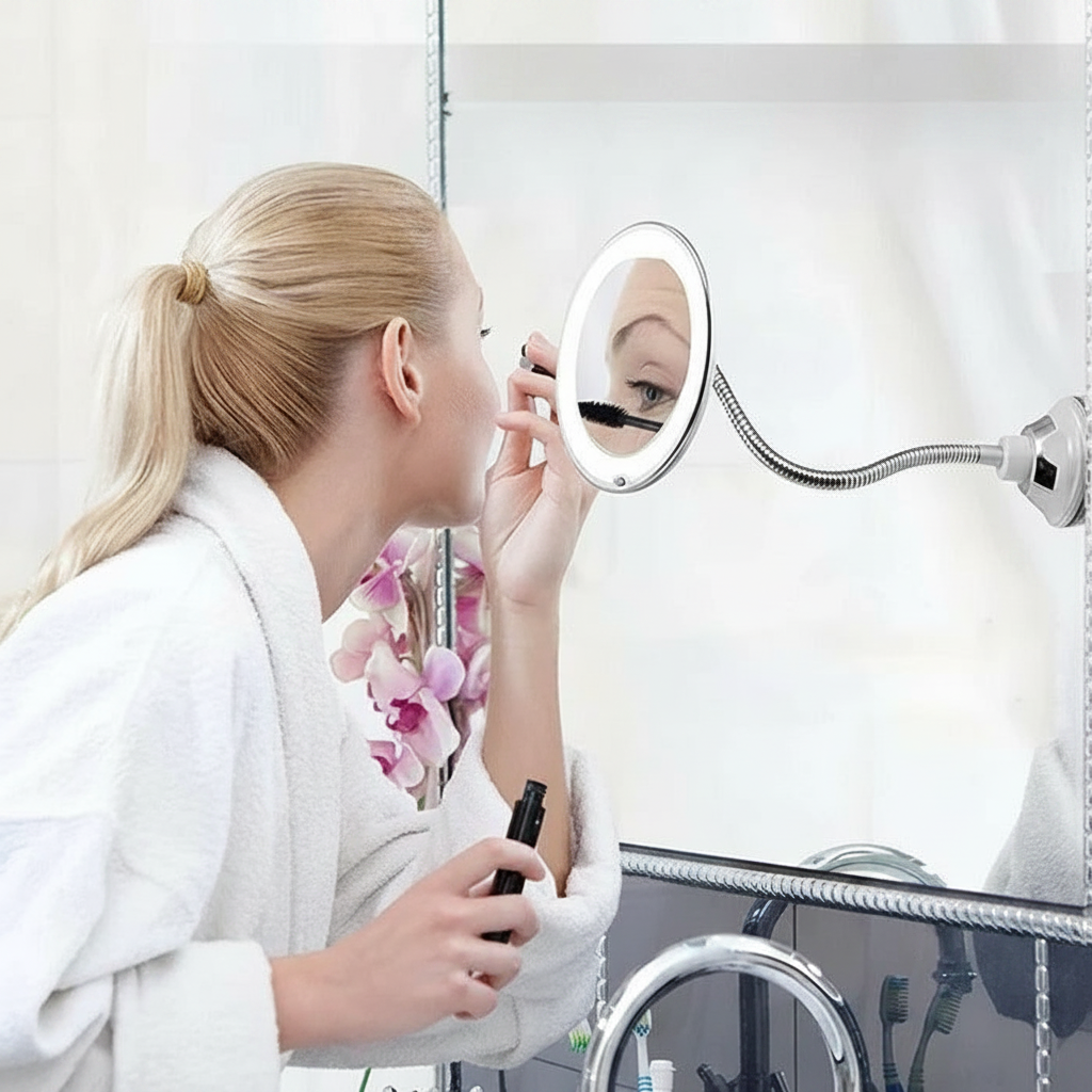 10x LED Magnifying Mirror with Suction Cup
