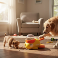 Duck Dog Puzzle Feeder - Interactive Slow Feed Toy