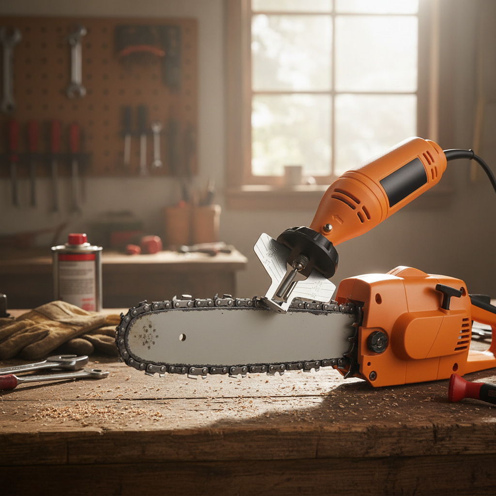 Chainsaw Sharpener with Angle Guide