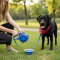 4-in-1 Dog Leash with Water Bottle & Bowl