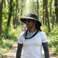 Wide Brim Sun Hat with Mosquito Protection & Neck Flap