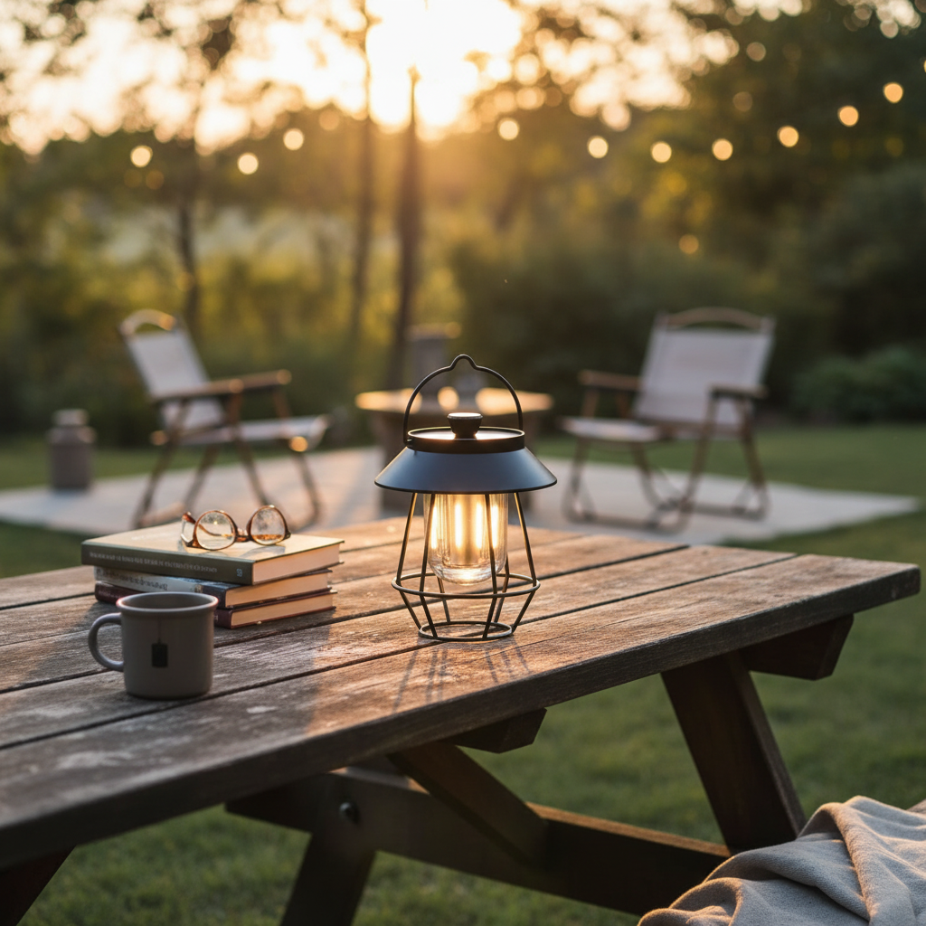 Wireless USB Outdoor Table Lamp with Rechargeable Battery