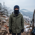 Knit Balaclava Beanie with Visor