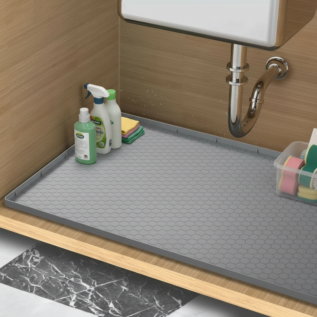 Large Silicone Under Sink Mat – Kitchen Cabinet Liner