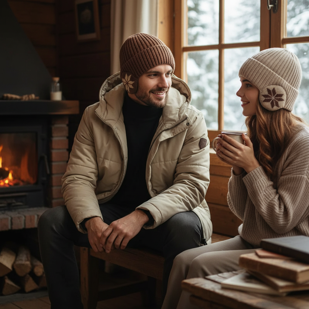 Winter Knit Beanie with Ear Flaps