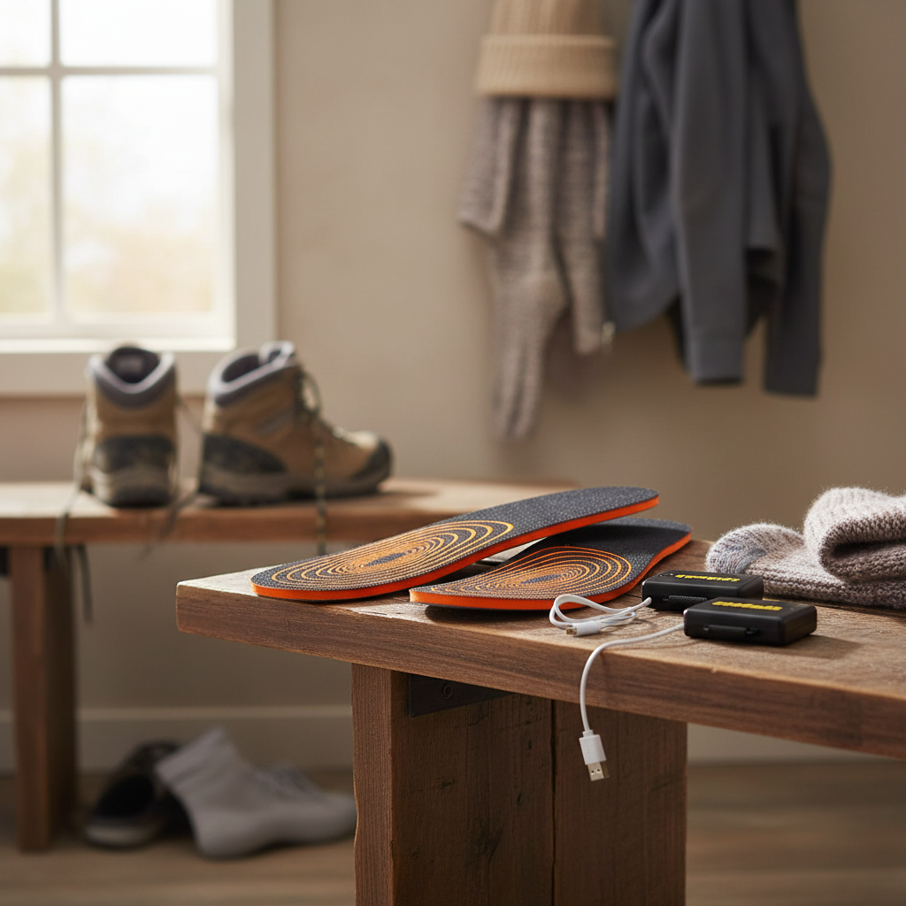 Rechargeable Heated Insoles with Remote Control
