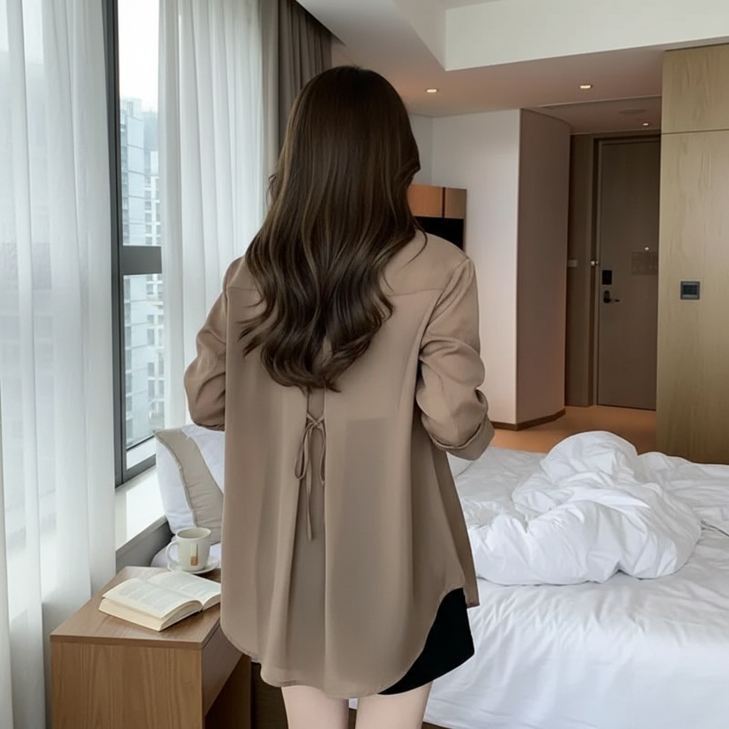 Lightweight Silk Chiffon Shirt for Summer