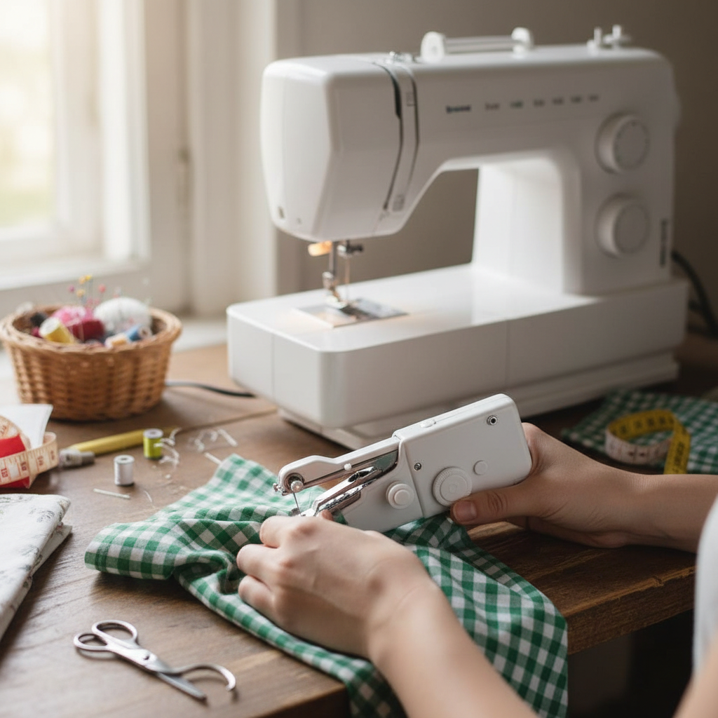 Portable Mini Sewing Machine for Quick Repairs