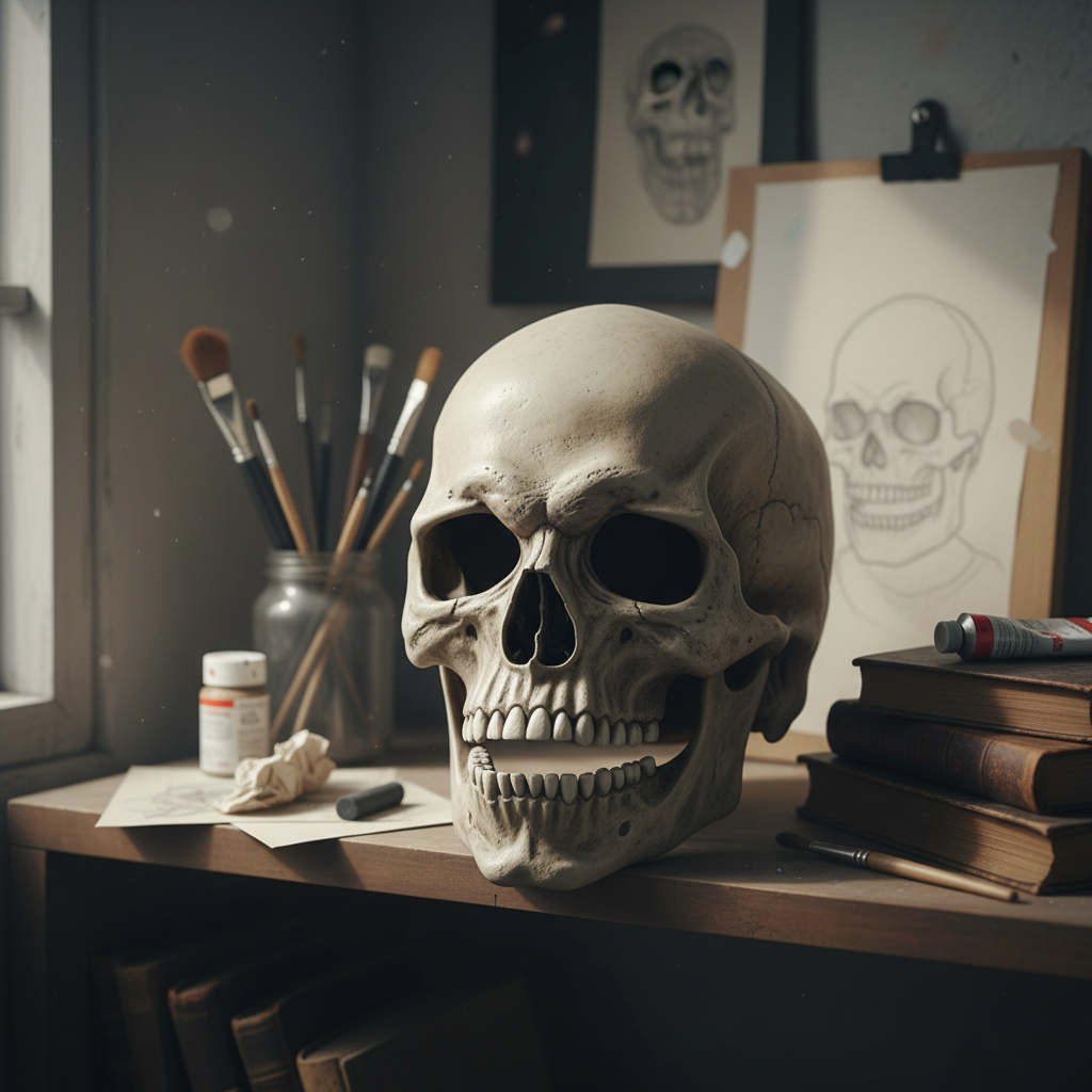 Movable Jaw Skull Mask - Realistic Full Head Skeleton