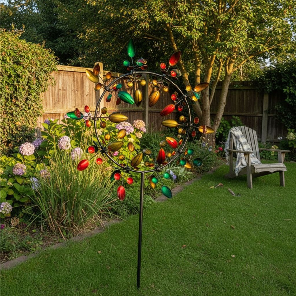 Metal Garden Windmill Spinner - Kinetic Wind Ornament