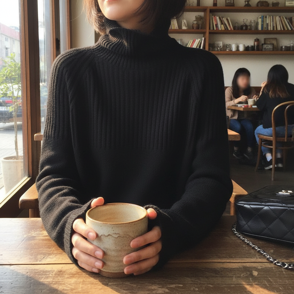 Women's Cashmere Turtleneck Sweater | Elouise