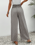 Women's Geometric Print Trousers | Relaxed Fit