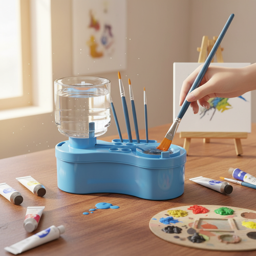 Automatic Paint Brush Cleaner with Dual Reservoir
