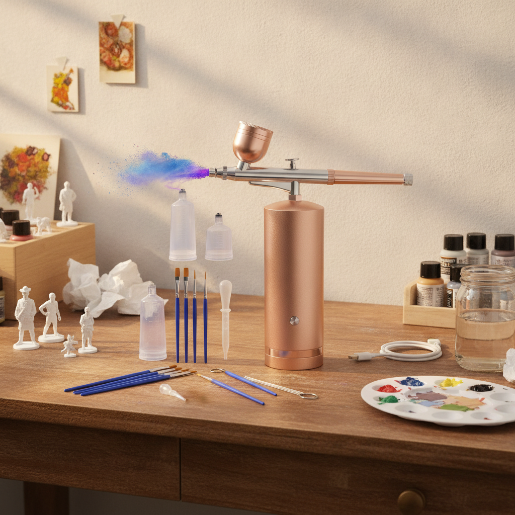 Cordless Airbrush Kit with Rechargeable Battery