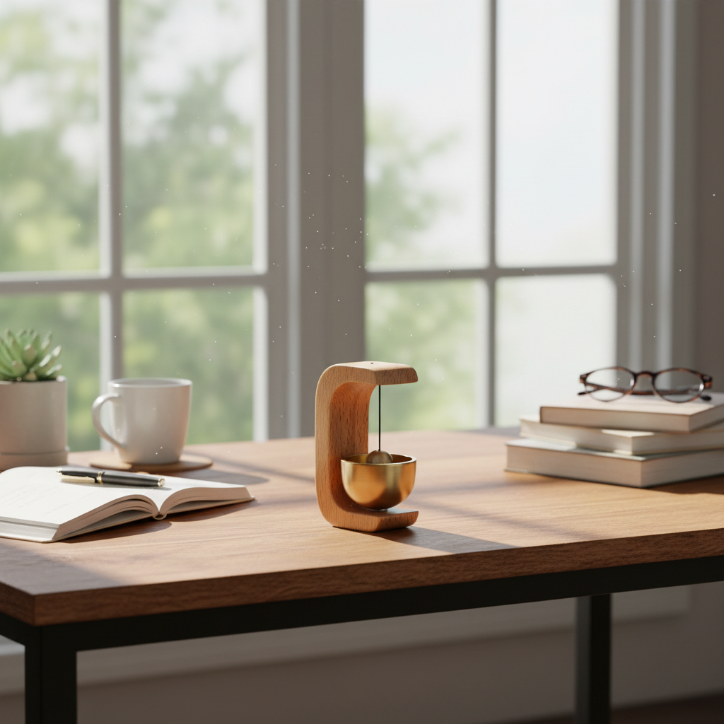 Wooden Wireless Doorbell with Wind Chime