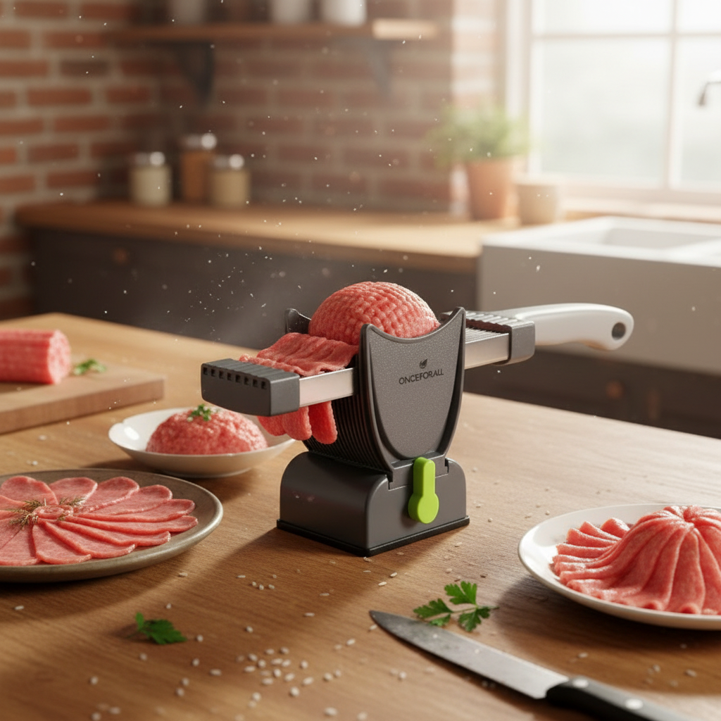 Manual Meat Slicer - Stainless Steel Food Cutter