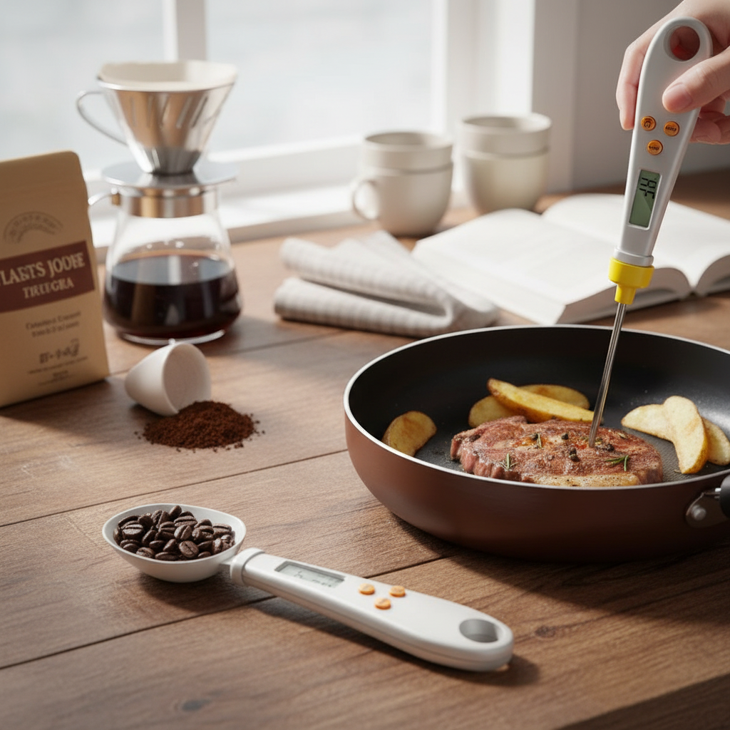 2-in-1 Digital Spoon Scale & Food Thermometer