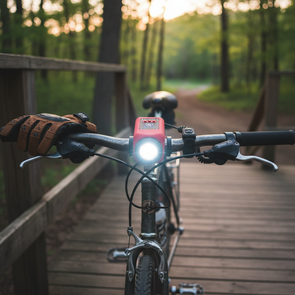 Electric Bike Horn & Front Light Combo