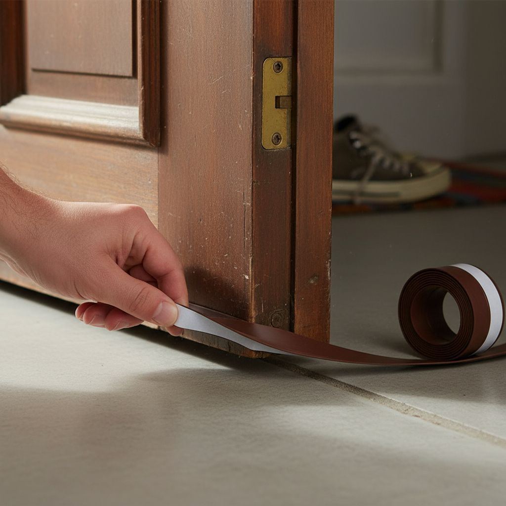 Self-Adhesive Door Seal Strip - 5m Silicone Weatherstripping