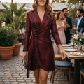Elegant Blazer Dress with Belt | Women's Party Dress
