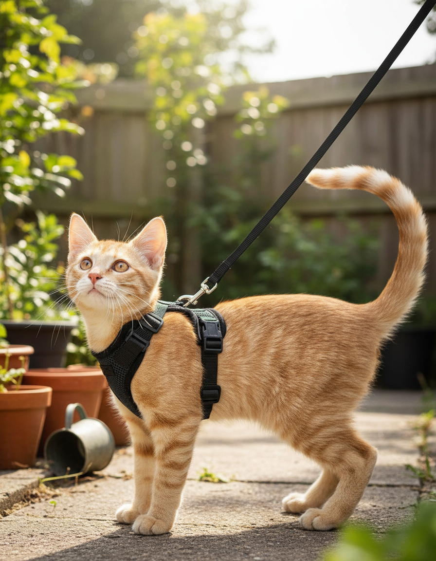 Escape Proof Cat Harness & Leash Set