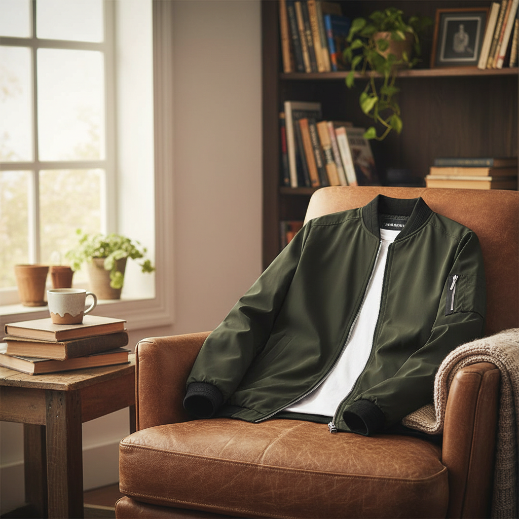 Men's Short Summer Jacket - Lightweight & Water-Repellent