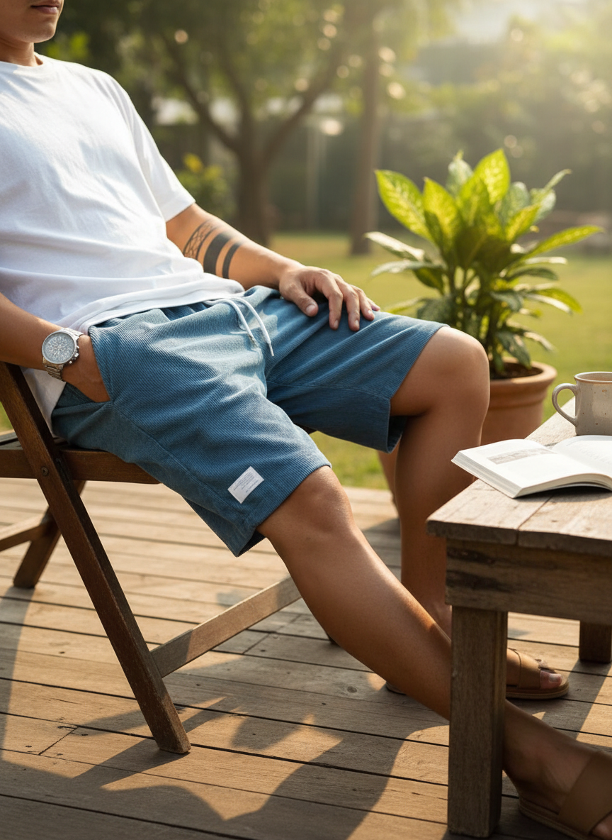 Men's Corduroy Shorts - Casual Leisure Wear