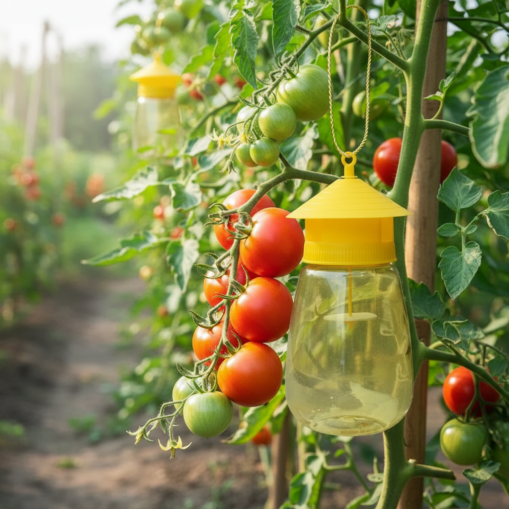 Hanging Fruit Fly Trap for Gardens & Orchards