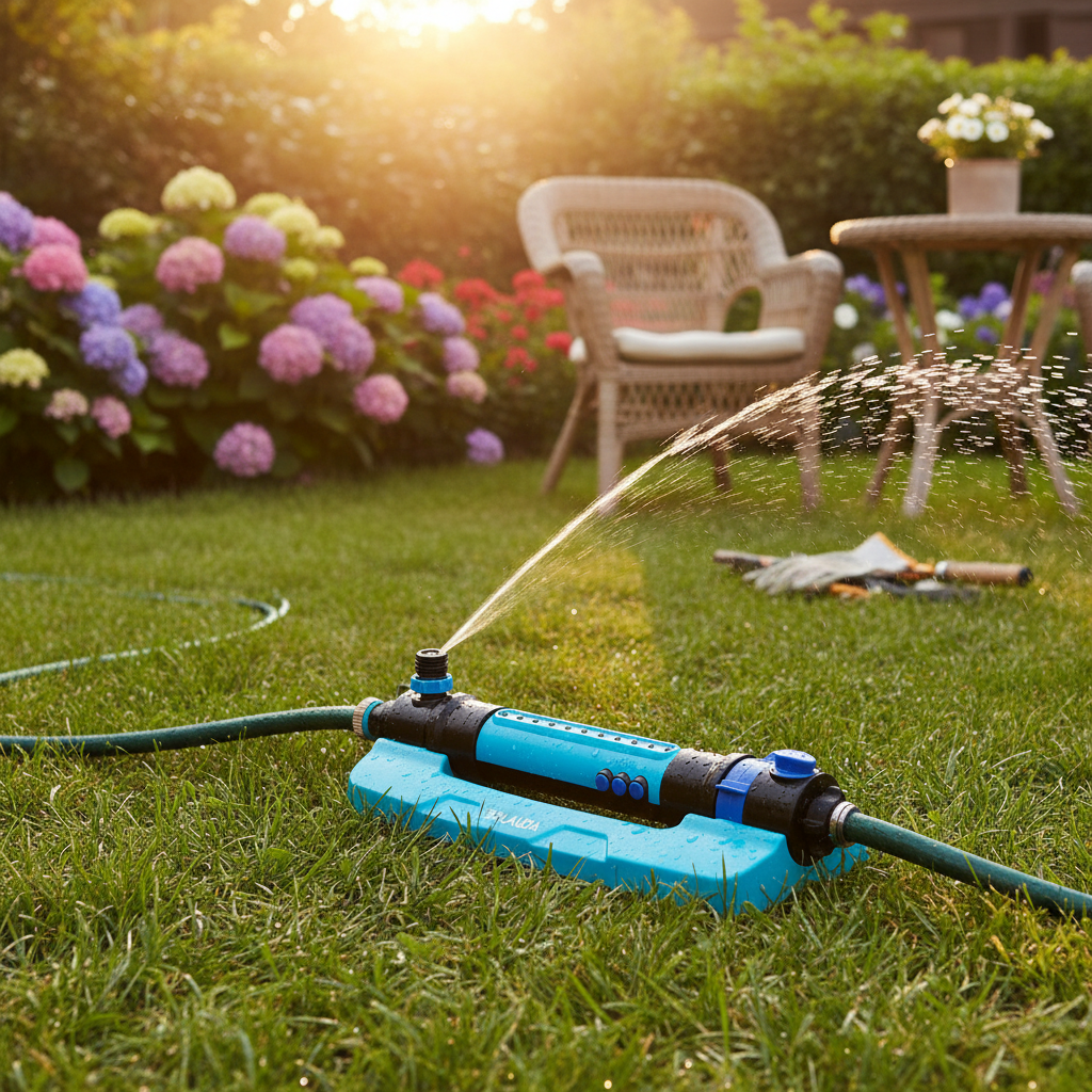 Oscillating Garden Sprinkler with Wide Coverage