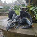 Gothic Dragon Guardian Statue - Outdoor Resin Sculpture