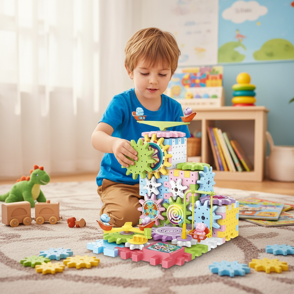 Electric Gear Building Blocks - 83 Piece Set