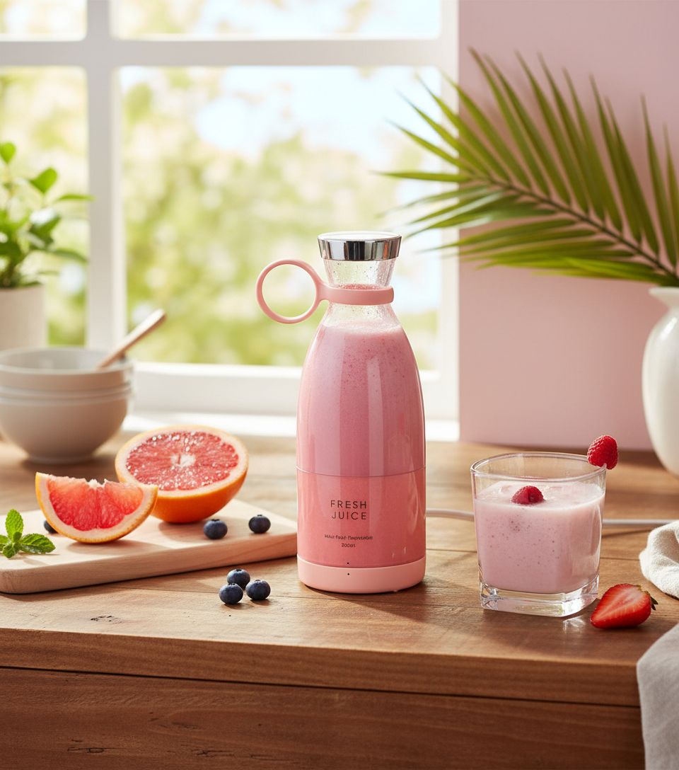 Portable Mini Blender - USB Rechargeable Smoothie Maker