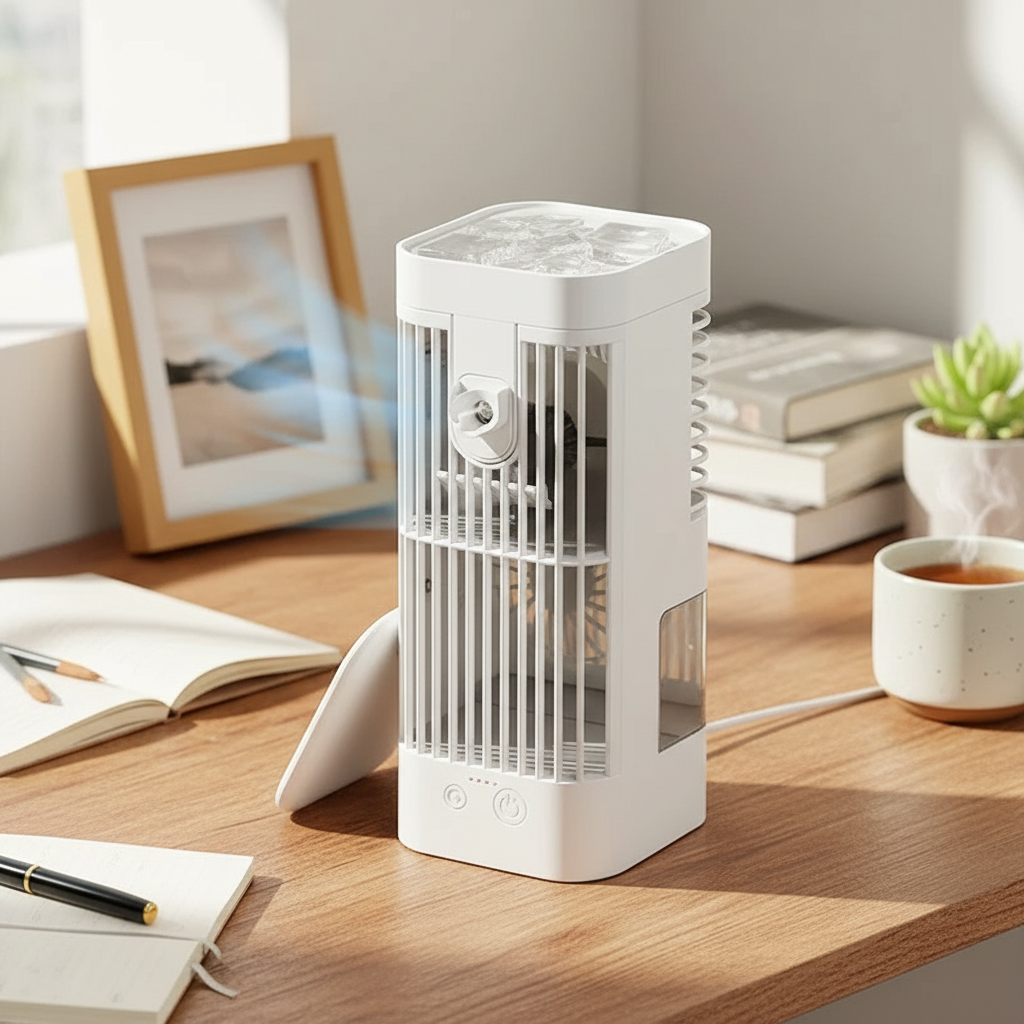 Portable Air Conditioner Fan with Spray Cooling