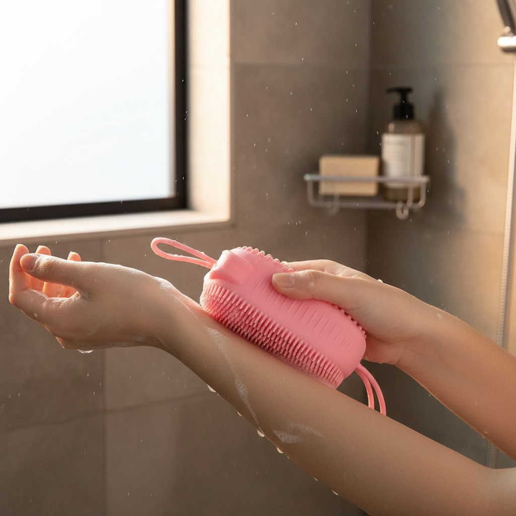 Silicone Body Scrubber with Soap Dispenser