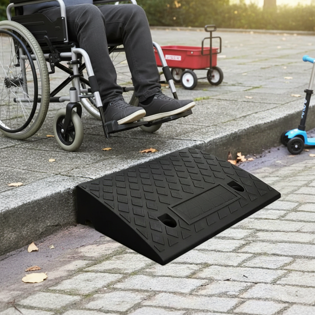 Portable Curb Ramp for Wheelchairs & Vehicles