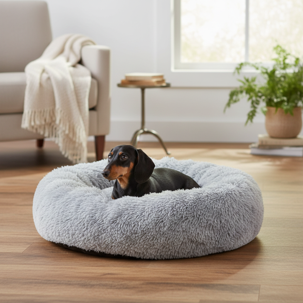 Orthopedic Calming Dog Bed with Raised Borders