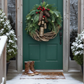 Farmhouse Boho Christmas Wreath with Bells
