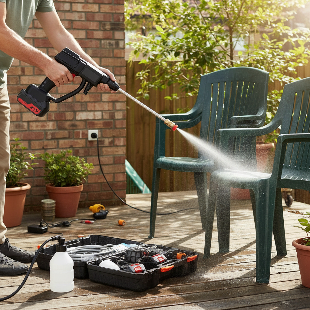 Cordless High Pressure Washer with 2 Batteries