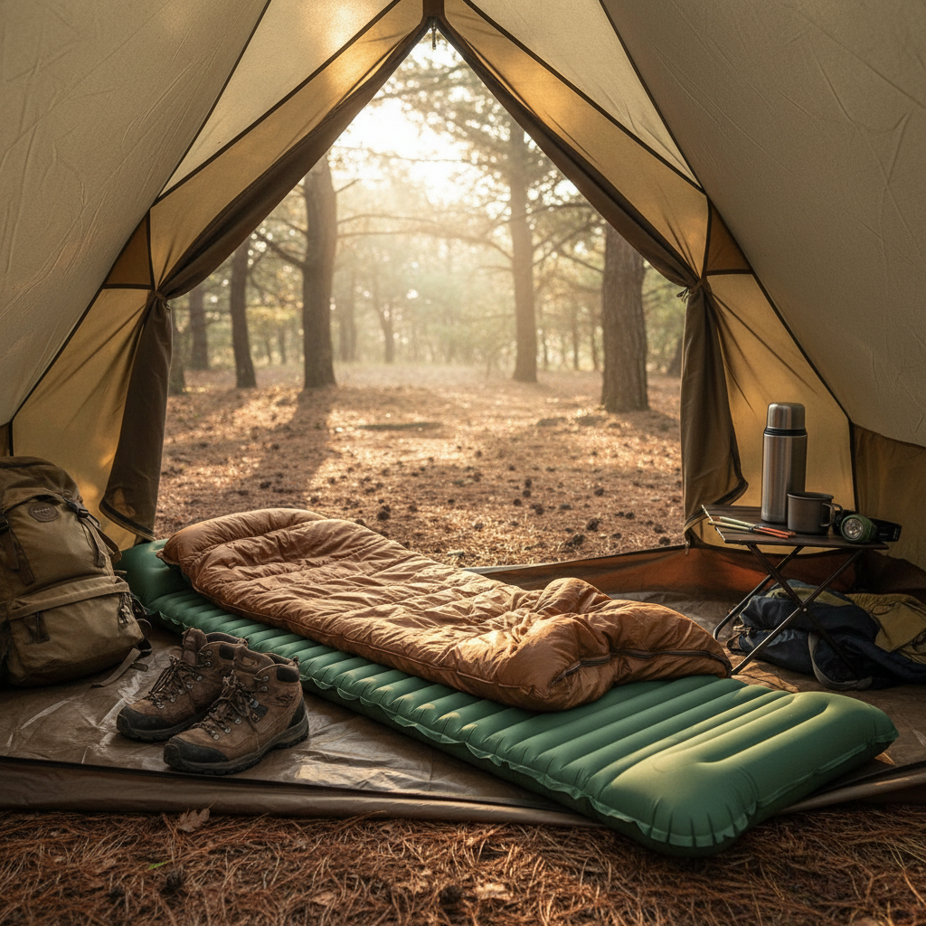 Portable Camping Air Mattress with Built-in Pump