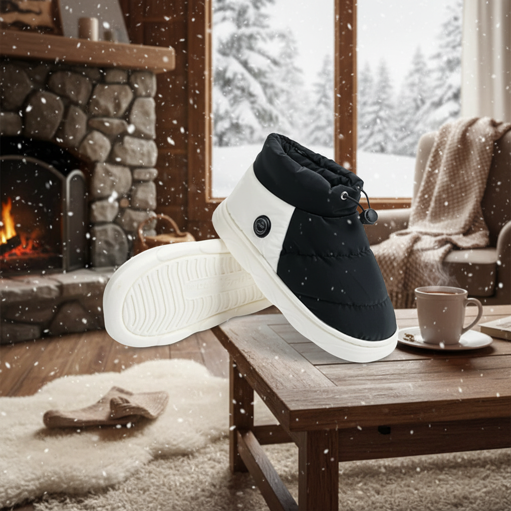 Heated Slippers with Adjustable Warmers